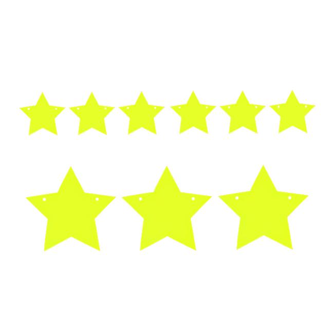 Guirnalda ESTRELLAS FLUO – Color AMARILLO X3 Metros